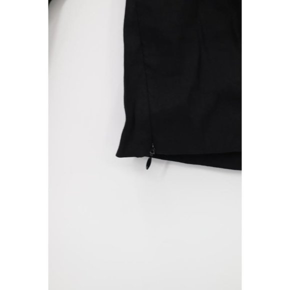 NWT ZARA Top Womens Medium Asymmetric High Collar Long Sleeve Cutout Back linen - Picture 6 of 11
